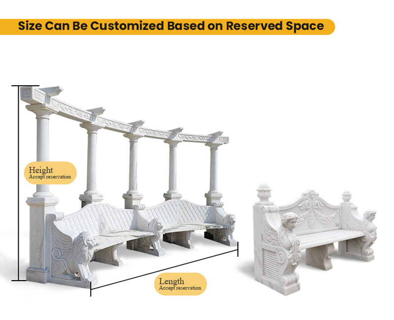 marble garden bench customization-2