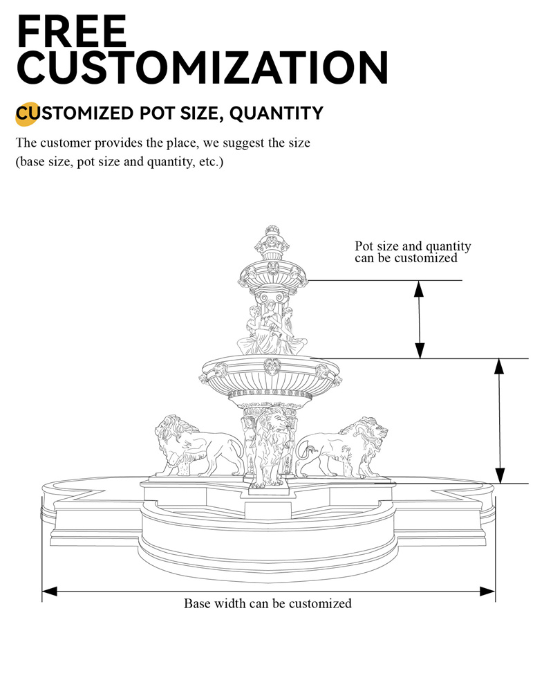 marble garden fountain customization