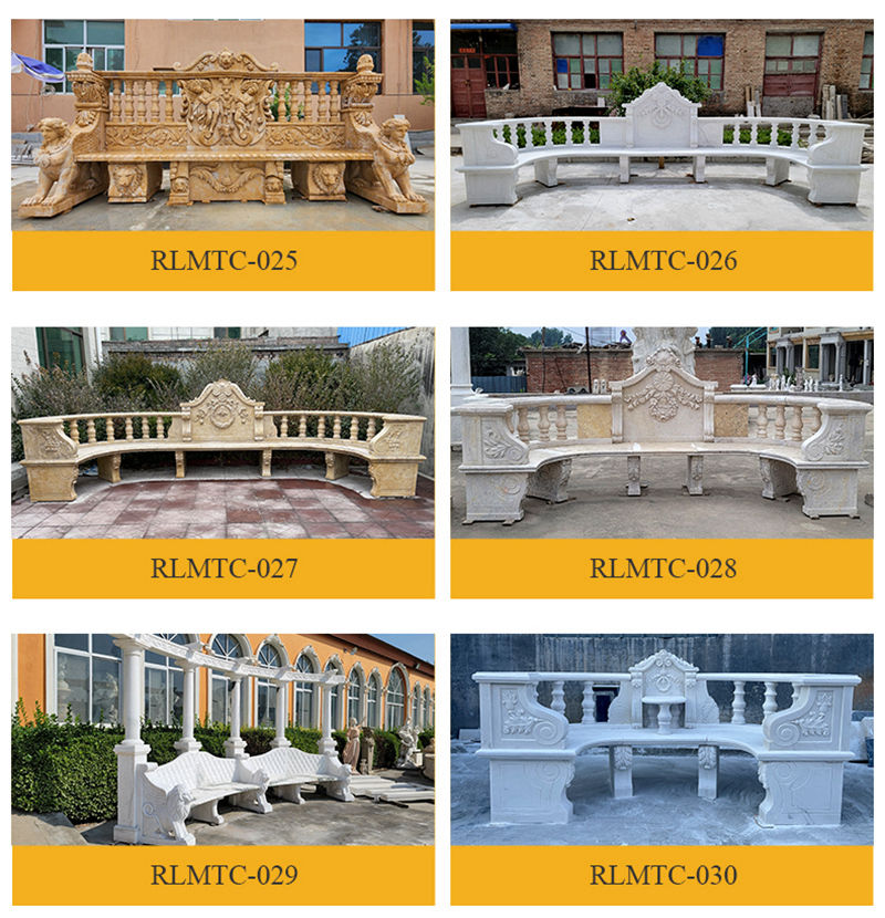 more marble garden bench designs-2