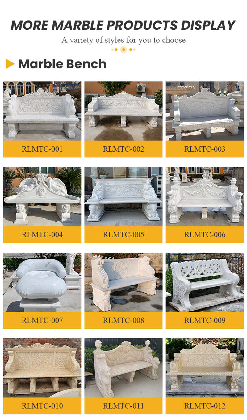 more marble garden bench designs