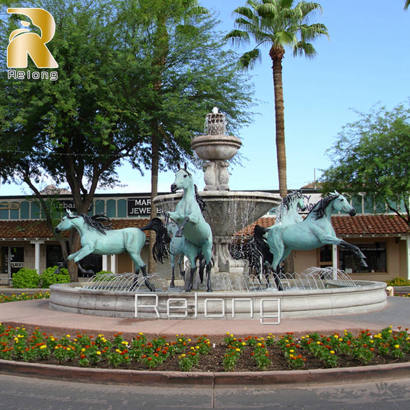 Garden-Bronze-Horse-Fountain