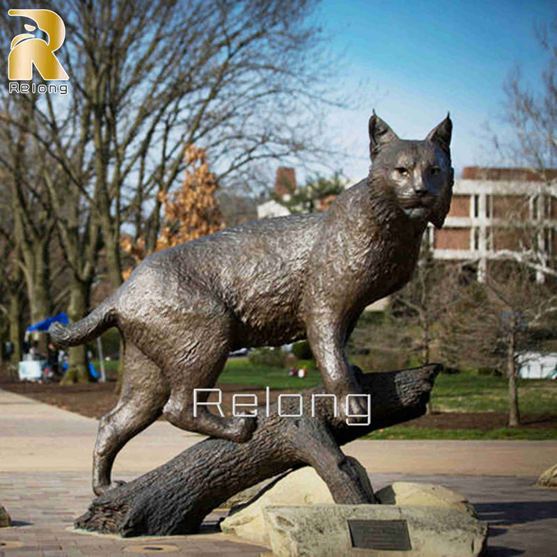 Large Bronze Mascot Wildcat Statue for Sale RBOA-012