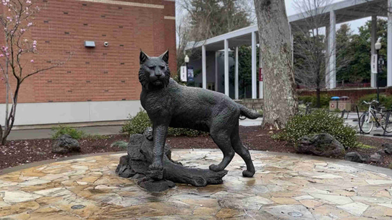 bronze cast wildcat statue for sale (2)