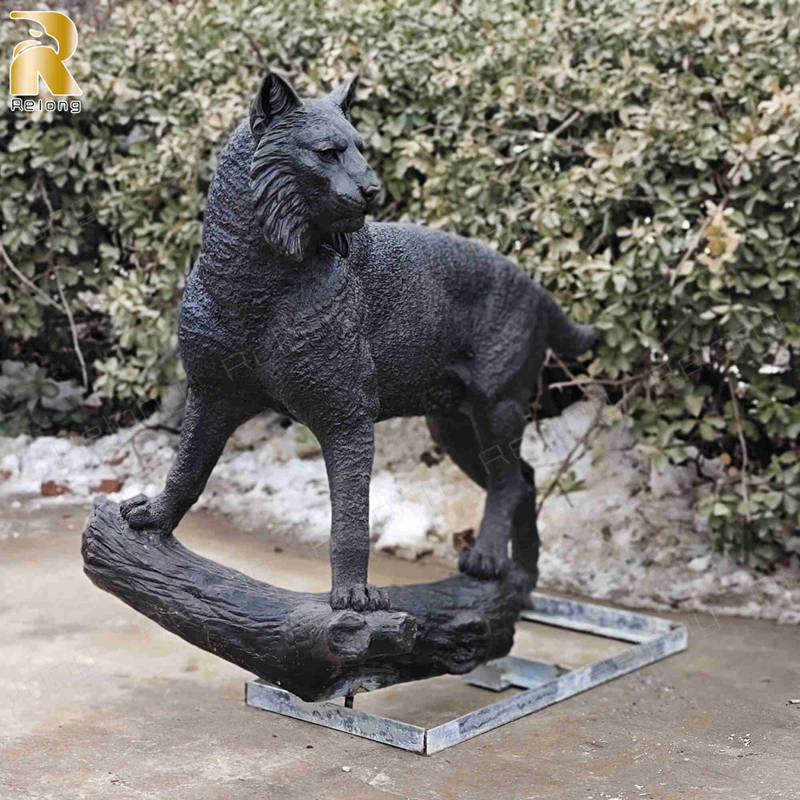 bronze cast wildcat statue for sale (5)