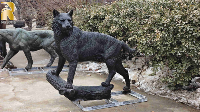 bronze cast wildcat statue for sale (6)