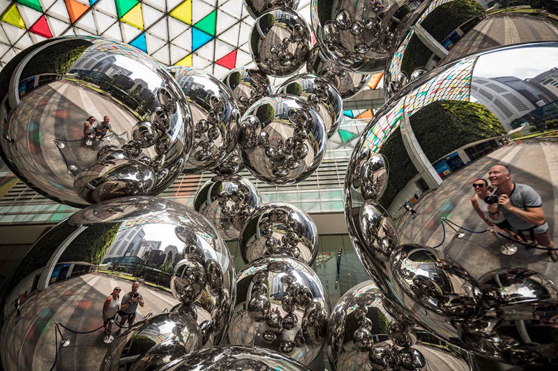 decorative stainless steel ball sculpture