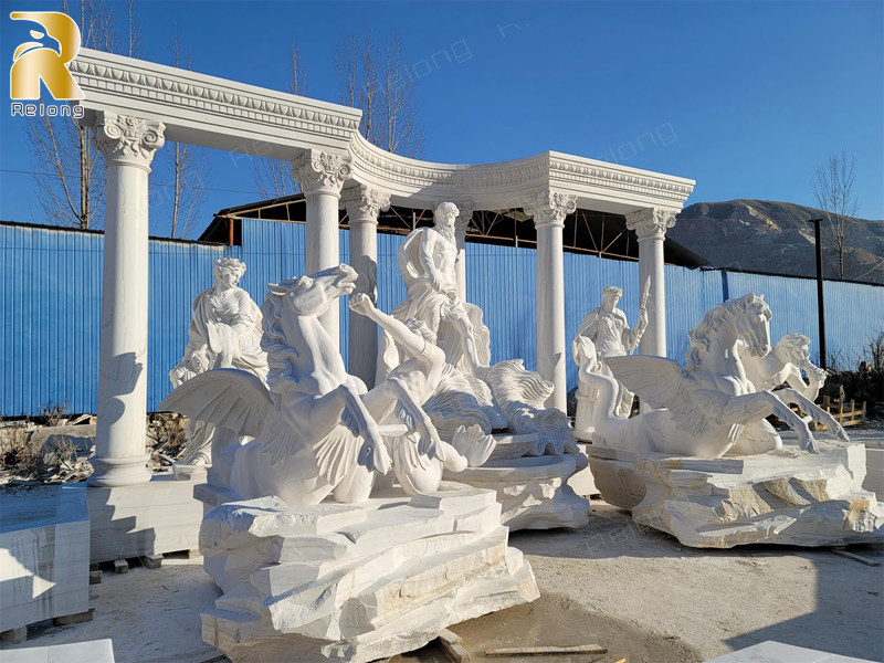 large marble trevi fountain