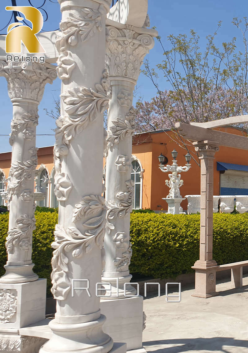 marble column gazebo details