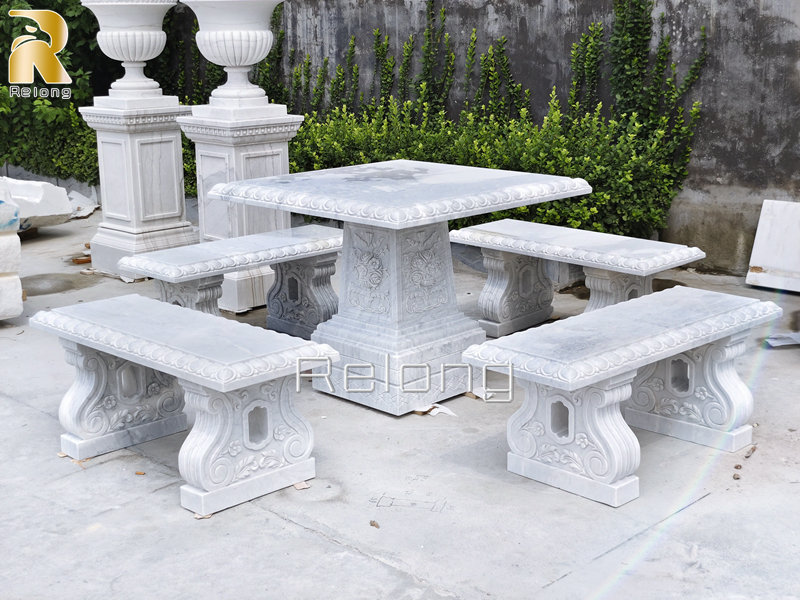 marble outdoor table and chairs (1)