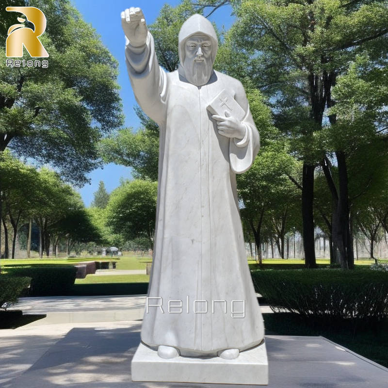 marble statue of saint charbel