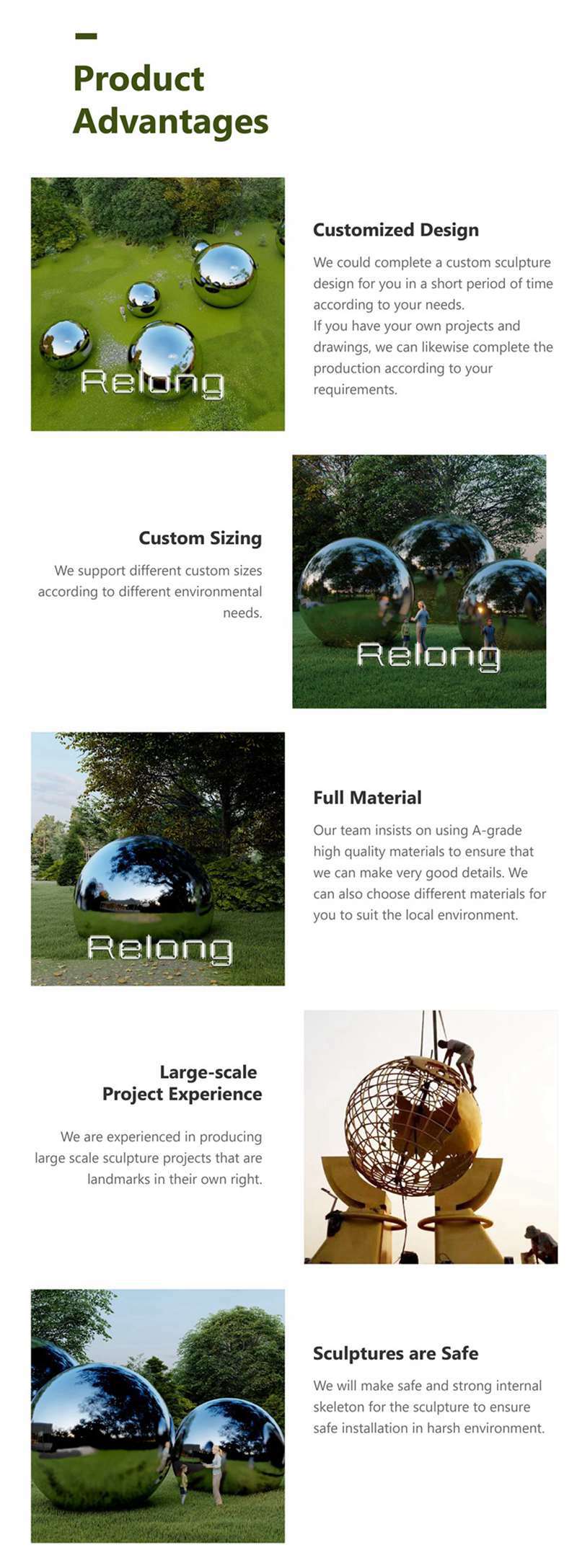 stainless steel ball sculpture customization