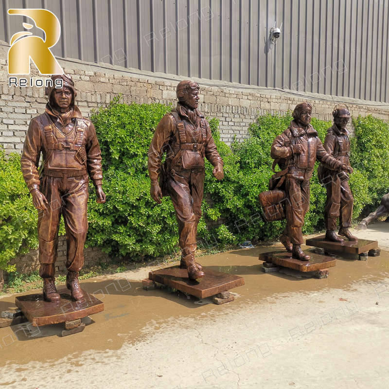 Bronze pilot sculpture (3)