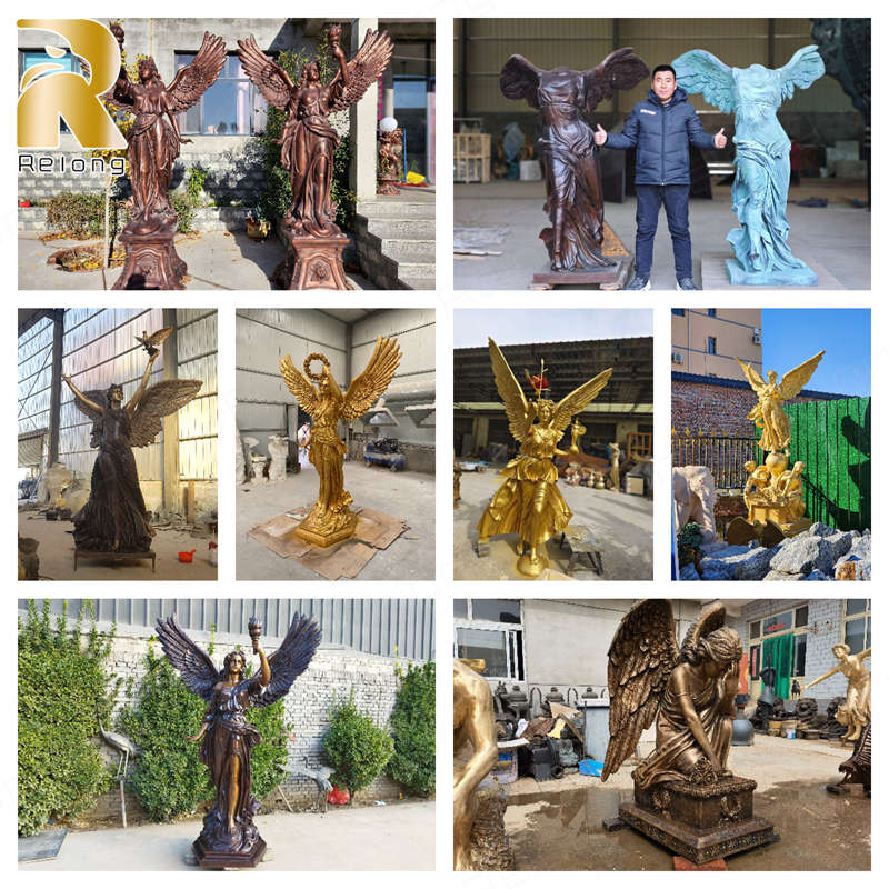 bronze angel sculptures