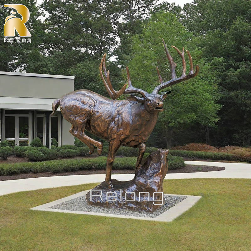 Life Size Bronze Whitetail Deer Sculpture for Sale RBDS-006