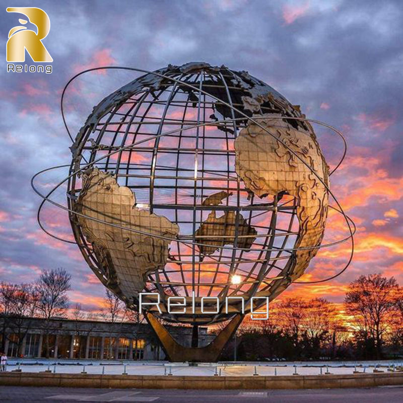 large metal globe sculpture (4)