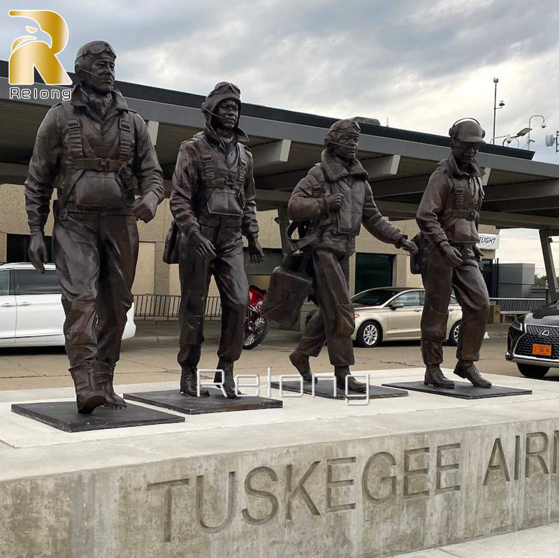 life size Tuskegee airmen statue