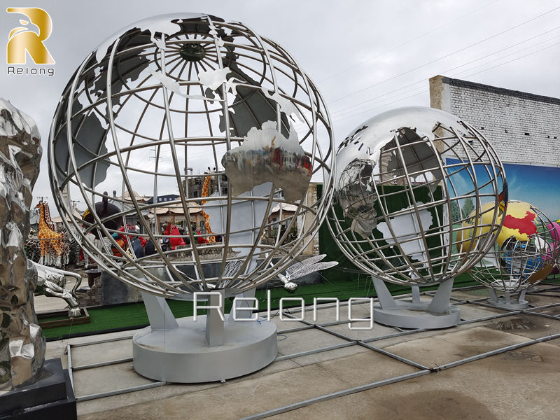 outdoor modern metal globe sculpture (1)