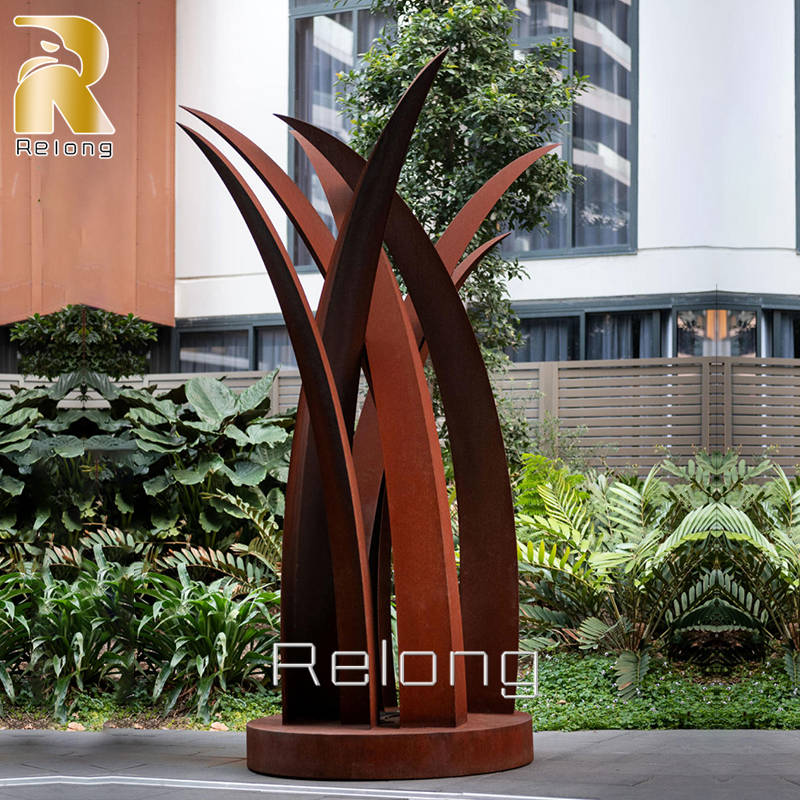 Outdoor Large Rusty Metal Reed Sculptures for Sale RCSS-003