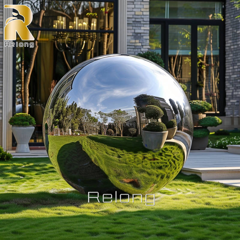 Custom Stainless Steel Spheres Sculpture for Garden RMSS-008