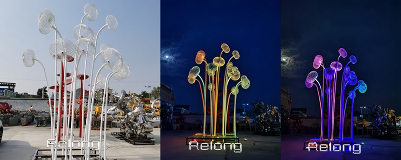 Relong's finished modern light sculpture