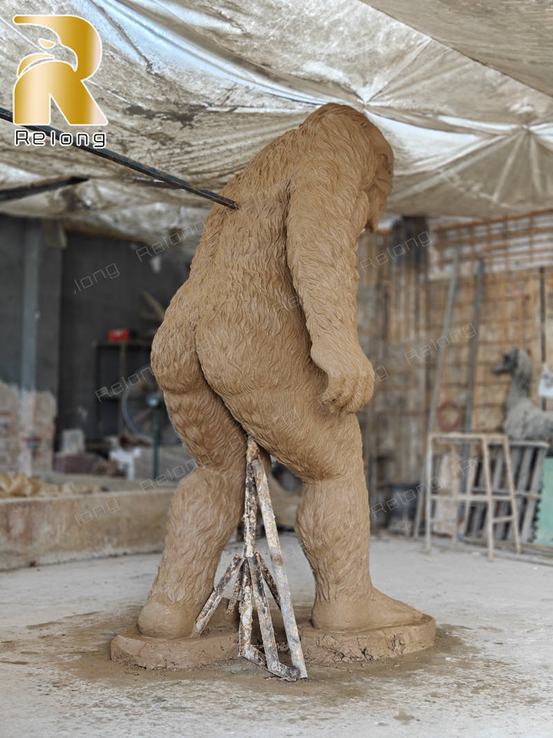 exquisite clay model of large bigfoot statue (1)