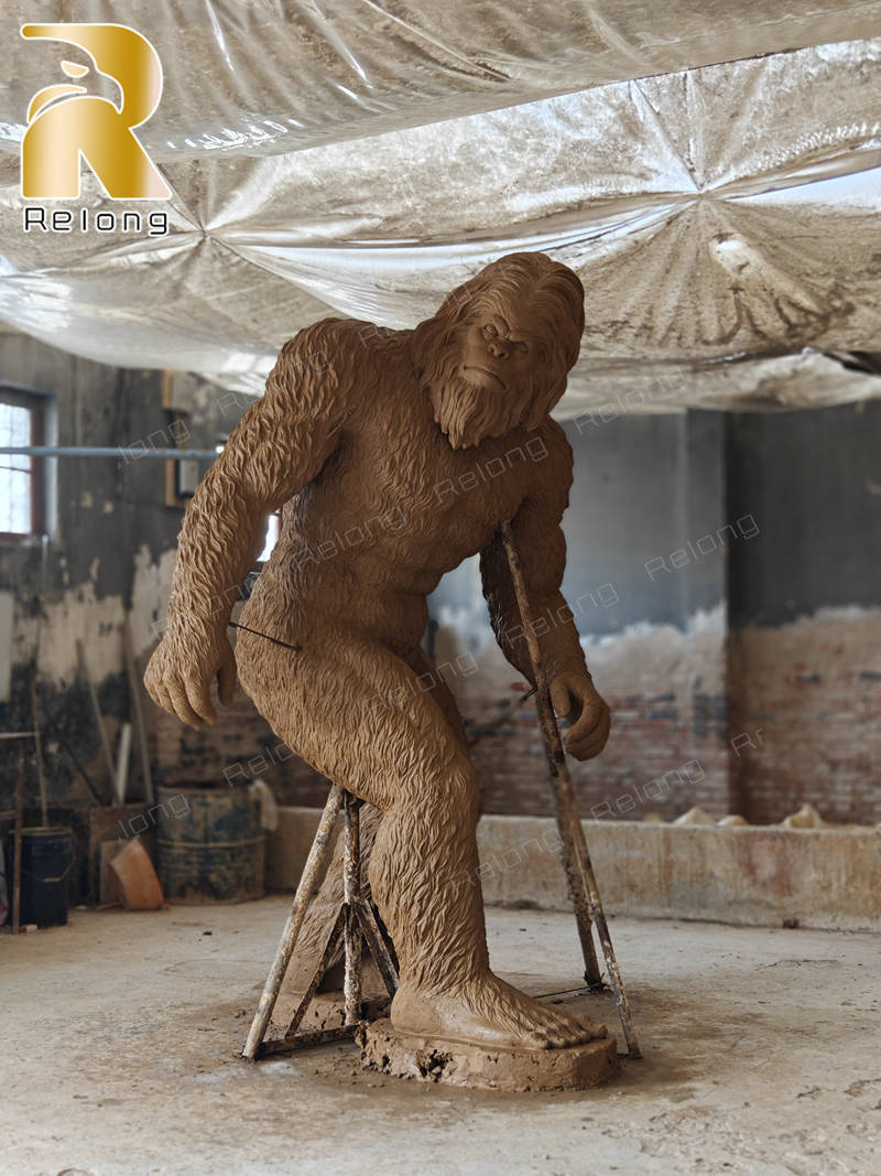 exquisite clay model of large bigfoot statue (2)