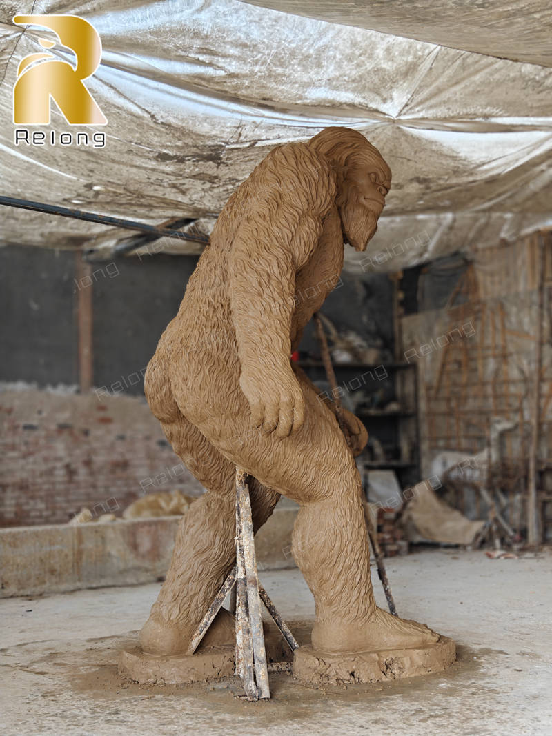 exquisite clay model of large bigfoot statue (3)