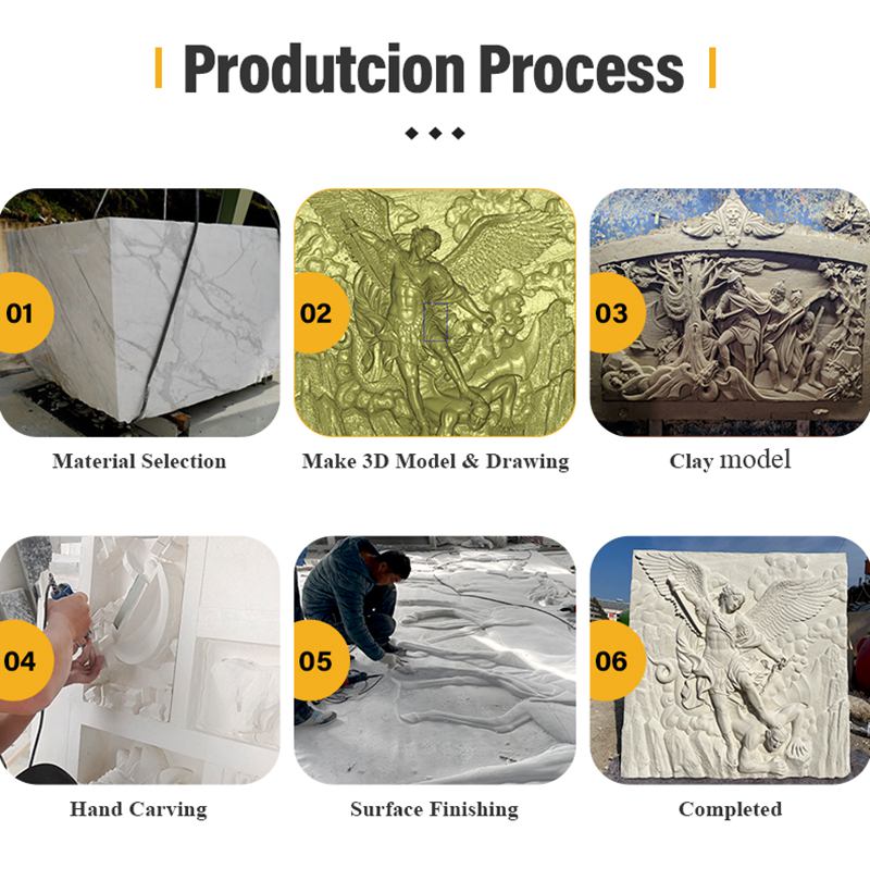 marble relief sculpture production process