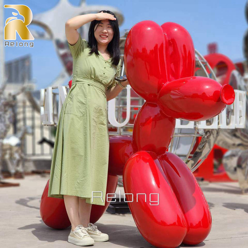 Modern Stainless Steel Balloon Dog Sculpture Replica for Sale RLPMS-006