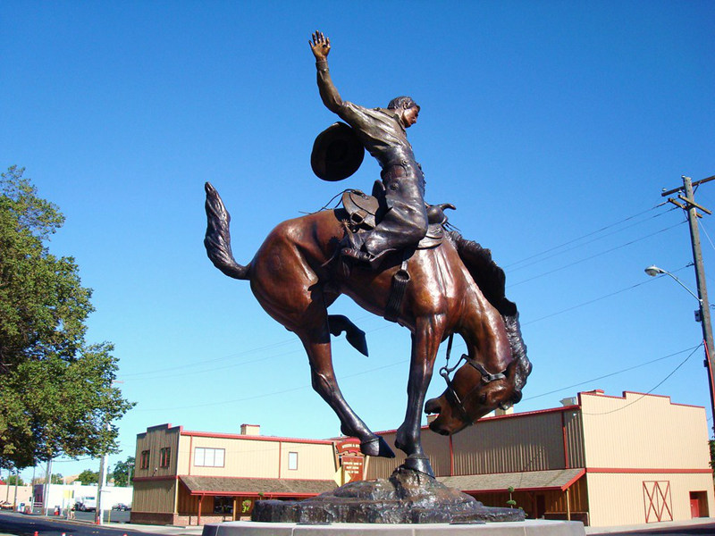 bronze cowboy horse statue for ssale (2)