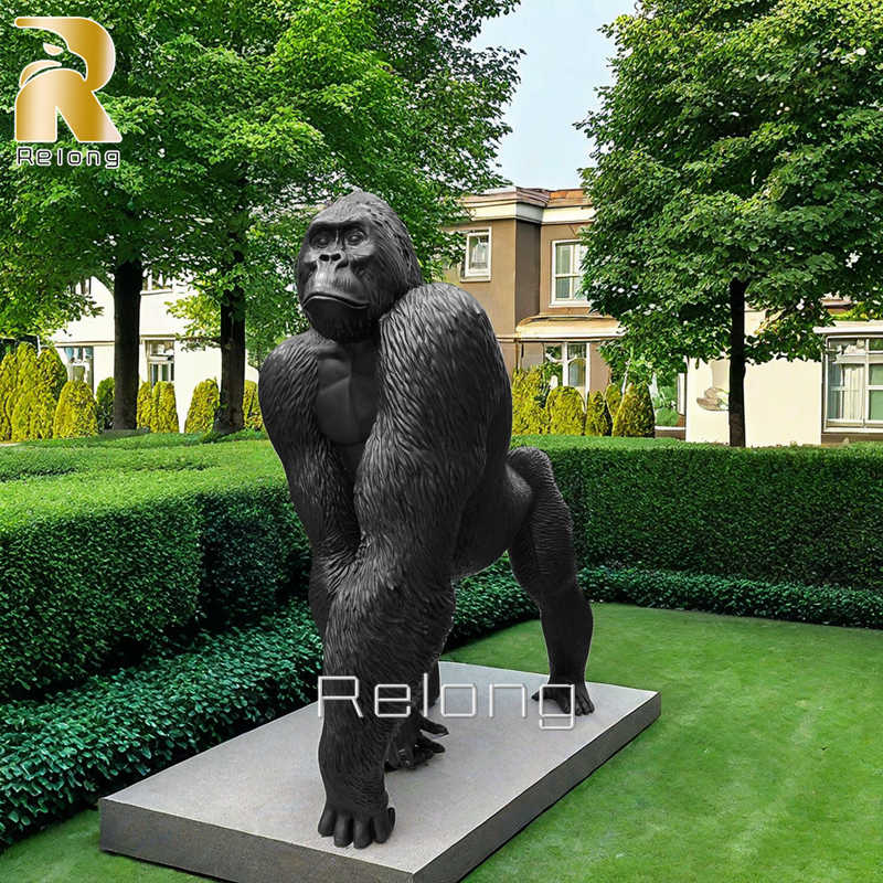 large size bronze gorilla statue for sale (2)