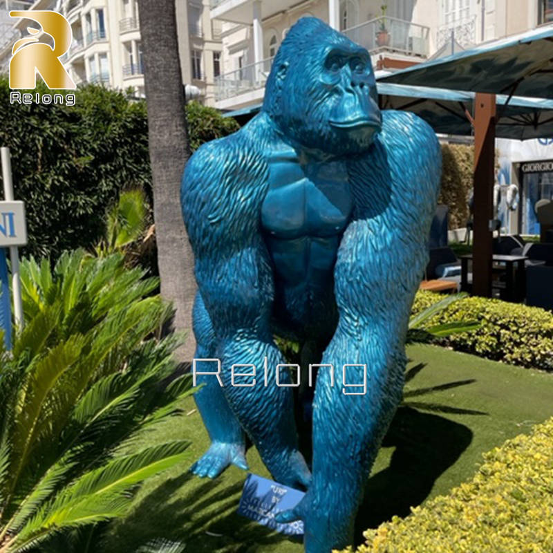 Modern Life Size Bronze Gorilla Statue for Garden Decor RBOA-020