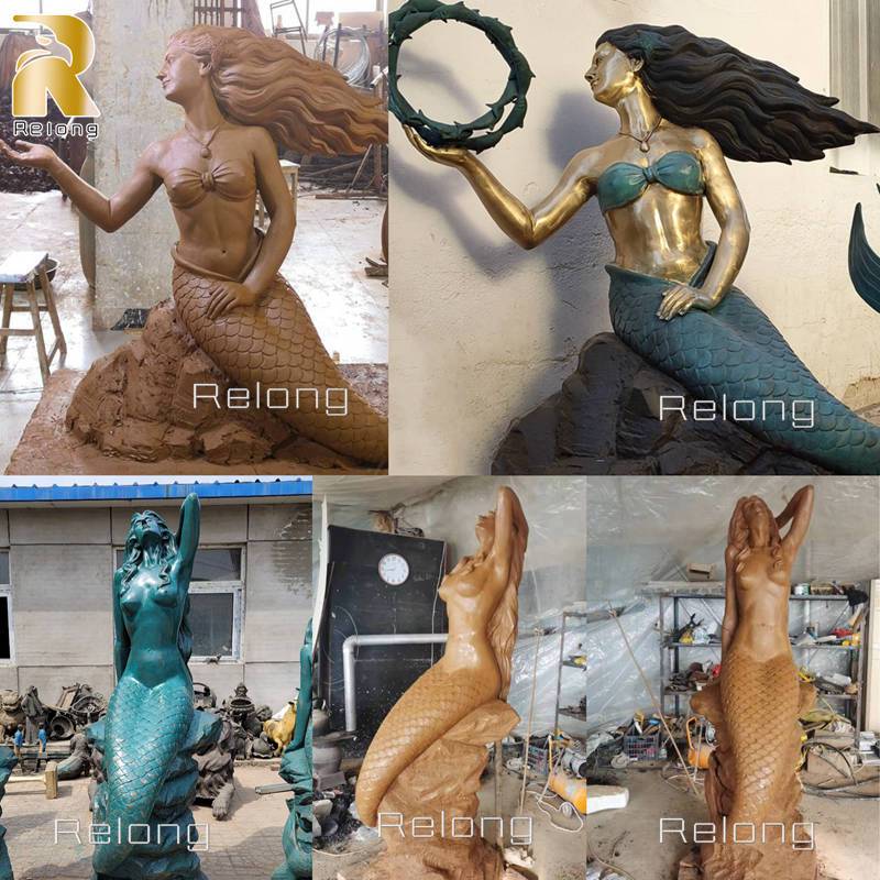 more bronze mermaid sculptures