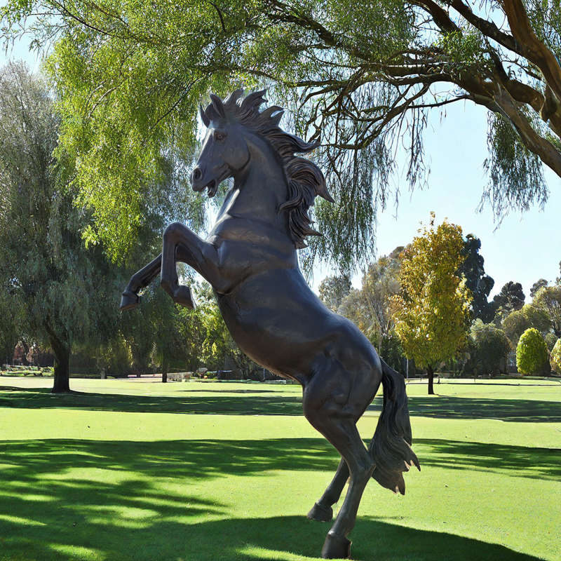 outdoor bronze horse sculpture for lawn decor (2)