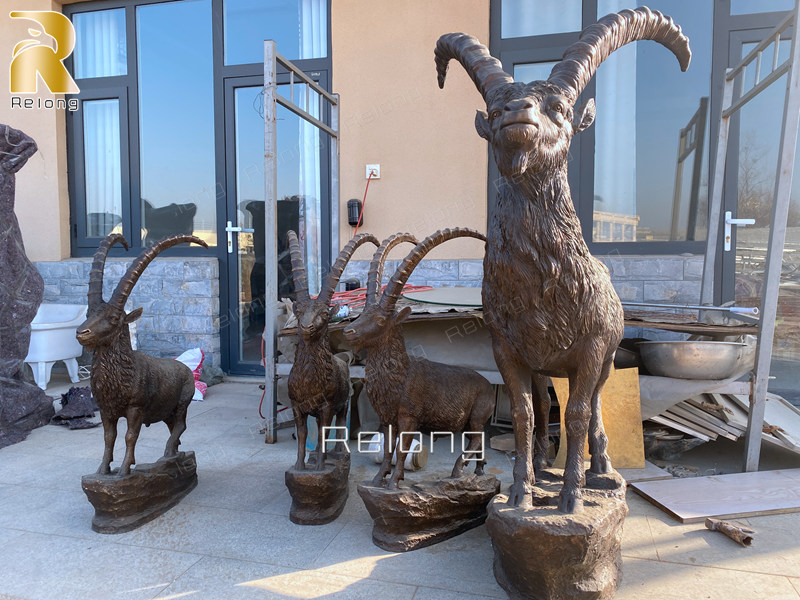 customized bronze ram sculpture