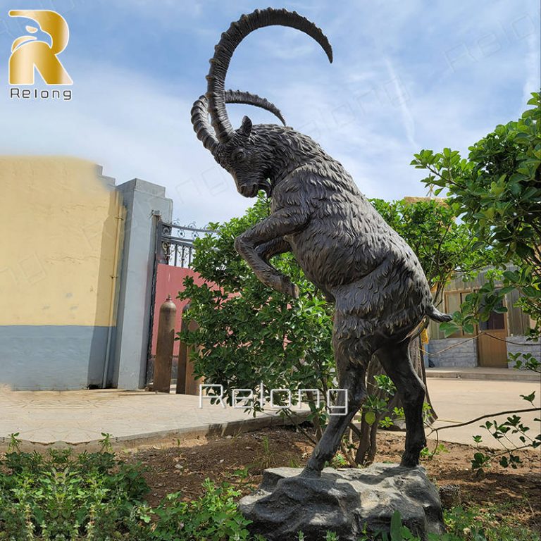 large bronze ram sculpture for outdoors