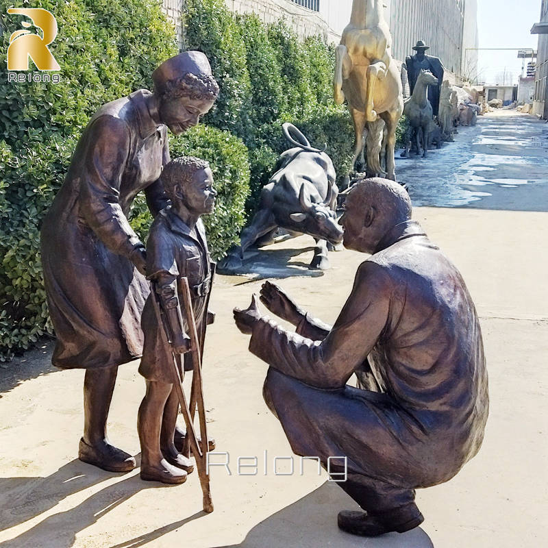 custom life size bronze nurse statue