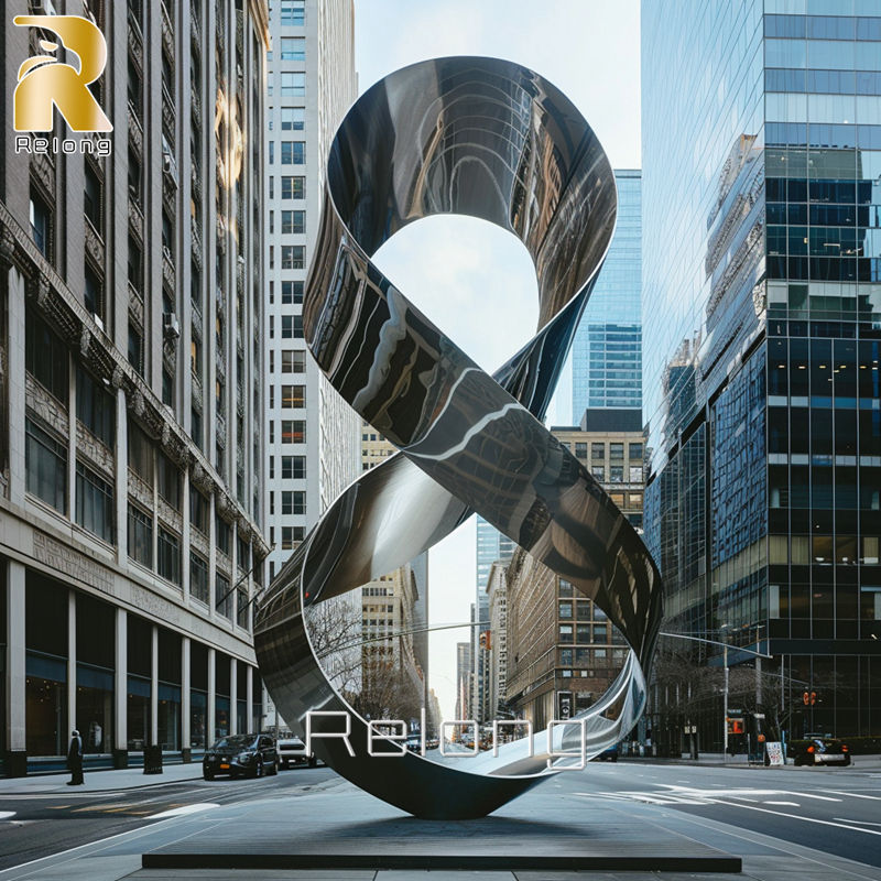 Large Scale Abstract Steel Sculpture for Square Decor RLCS-015