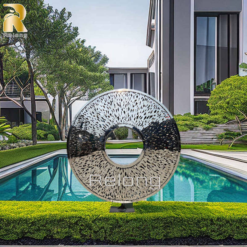 modern stainless steel outdoor sculptures