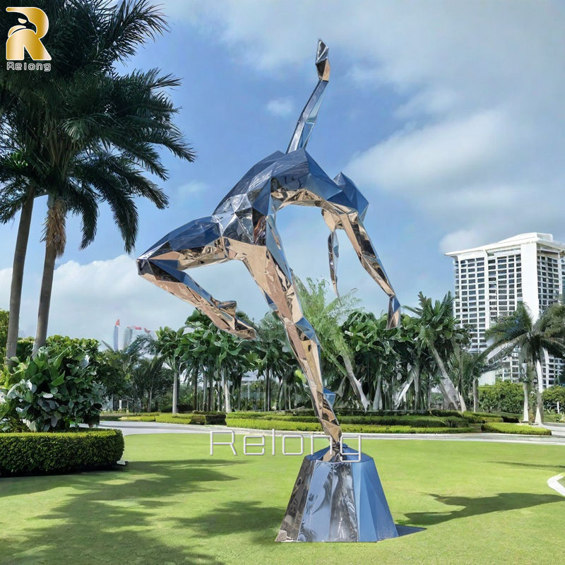 Modern Stainless Steel Dancing Girl Sculpture RMAS-015