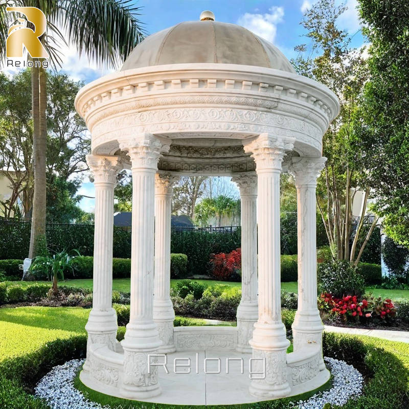 extra large natural marble stone gazebo