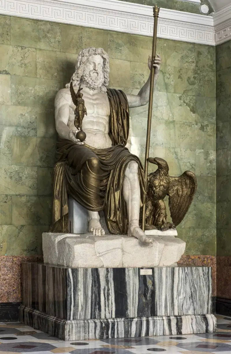 Greek marble statue of Zeus