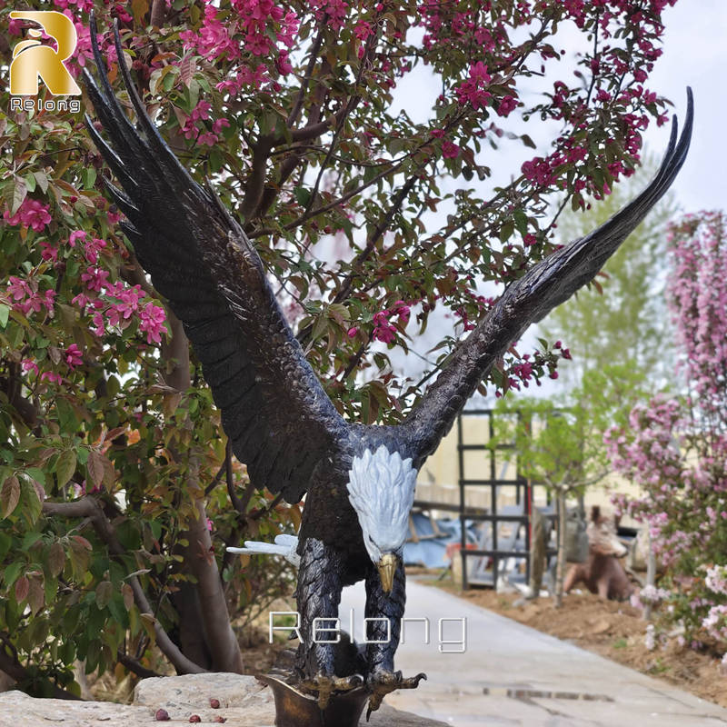 brass bald eagle statue