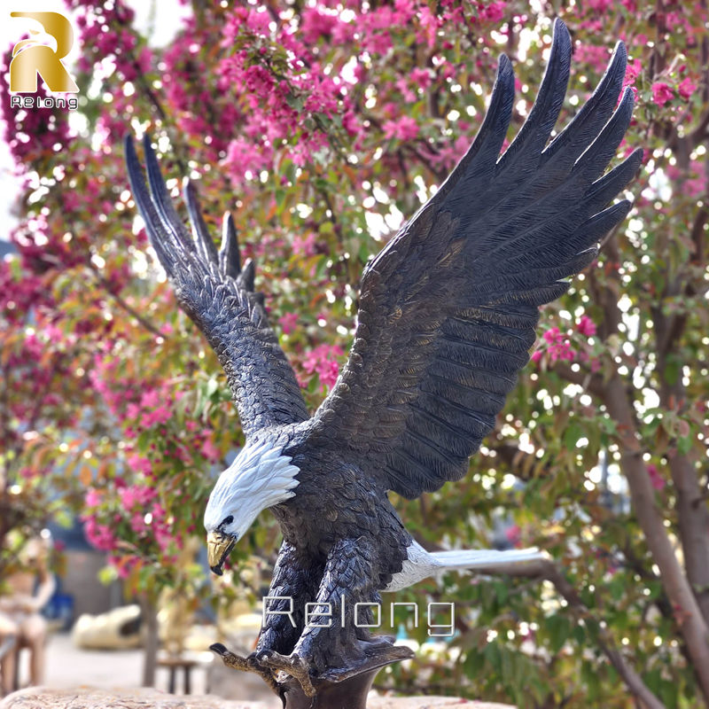 beautiful cast bronze bald eagle statue