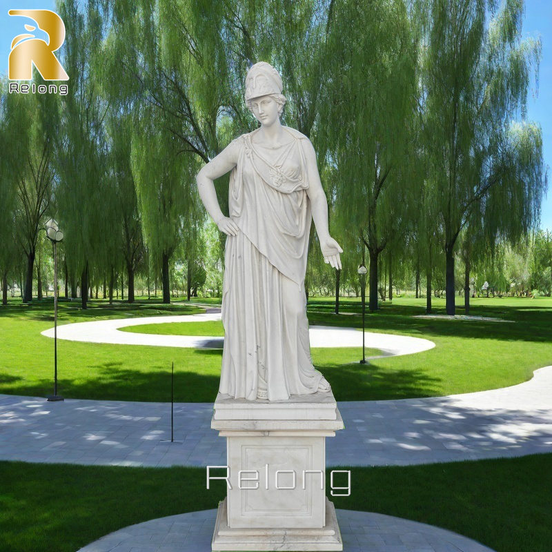 beautiful marble Athena statue for garden decor