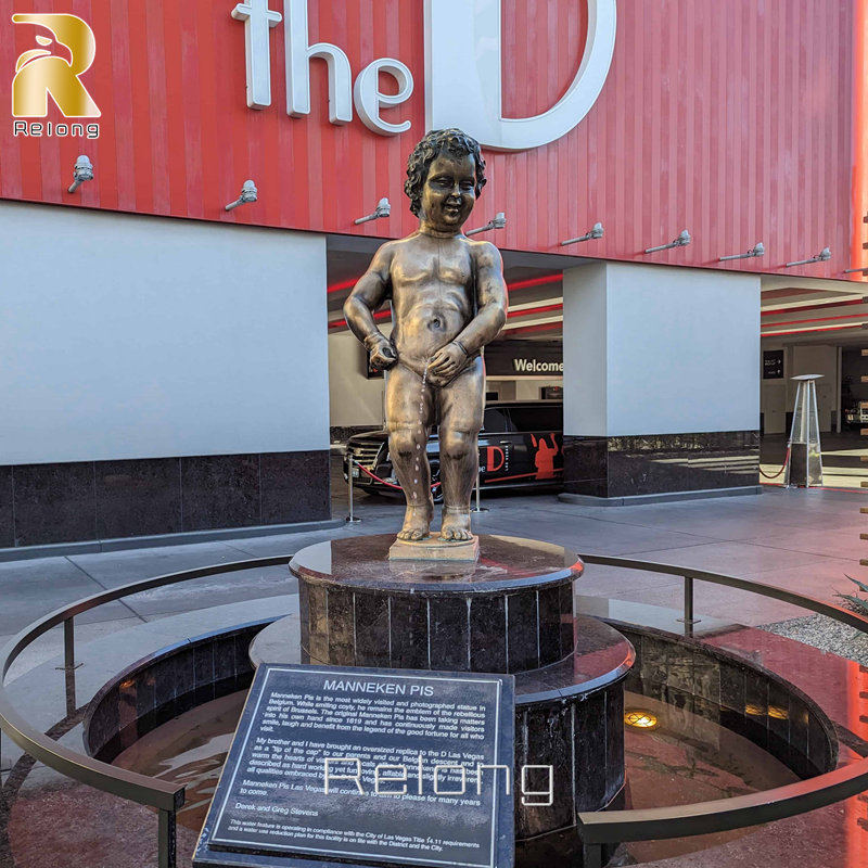 boy peeing statue for outdoor decor