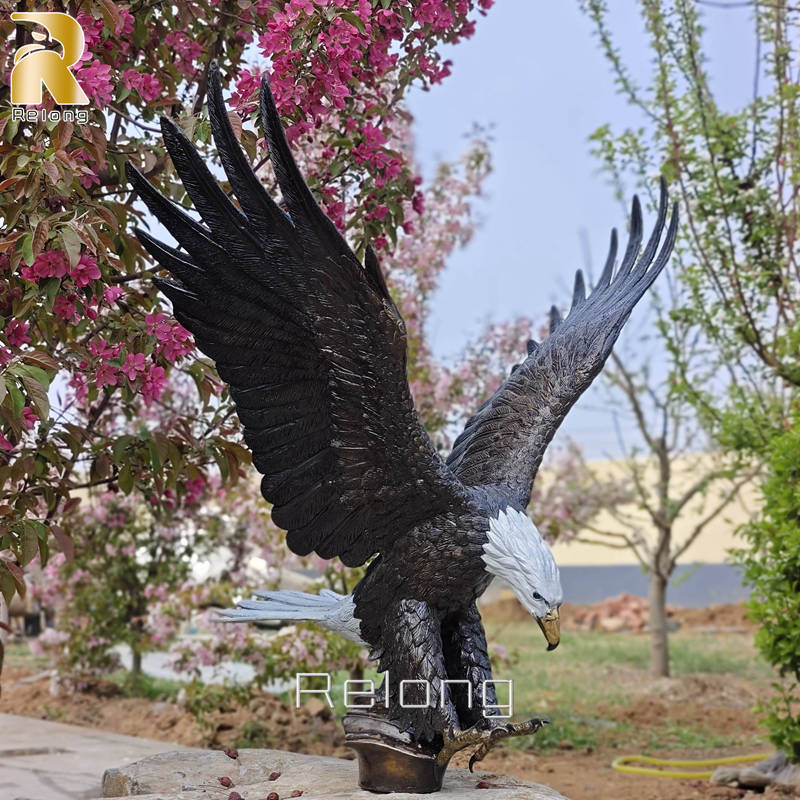 life size bronze bald eagle statue