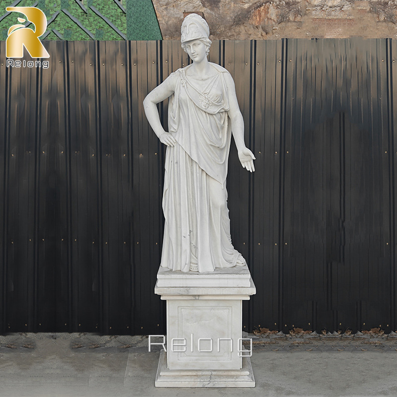 hand carved Athena marble statue