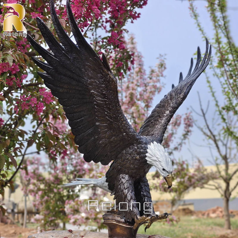 Bronze Bald Eagle Statue for Outdoors RBES-006