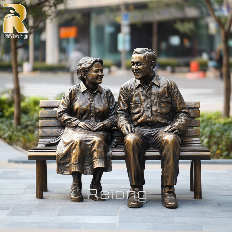 life size bronze couple sculpture